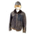 Original German WWII Luftwaffe Pilot's Brown Leather Shearling Flight Jacket with Modified Fur-lined Winter Flying "Channel Pants" Trousers & Sheepskin Lined Leather Winter Flying Helmet