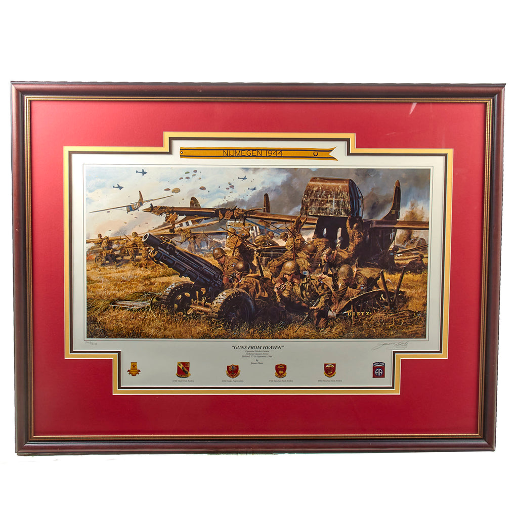 Original Signed Limited Edition Print: Framed “Guns from Heaven” by James Dietz Signed by Artist - 248/518 - 30¼ x 38¼” Original Items
