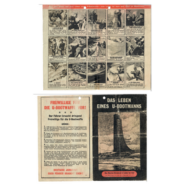 Original WWII British Anti-German U-Boat Recruitment Propaganda Leaflet "Das Leben eines U-Bootmanns" Circa 1942