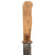 Original German WWII Wood Handle Nahkampfmesser Trench Fighting Knife with Steel Boot Scabbard - Excellent Original Items