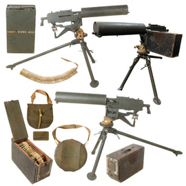 Original U.S. WWII Browning M1917A1 Water Cooled Replica Display Machine Gun with M1918 “Cygnet” Tripod and Period Accessories