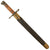 Original WWII Italian M1891 Carcano Rifle Bayonet with Leather Scabbard by Rocca - Dated 1942 Original Items