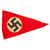 Original German WWII NSDAP Small Political National Pennant Flag - 10 3/4" x 17 3/4" Original Items