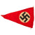 Original German WWII NSDAP Small Political National Pennant Flag - 10 3/4" x 17 3/4" Original Items