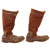 Original German WWII Luftwaffe Fleece-Lined Brown Leather Single-Zip Pilot Flying Boots Original Items
