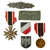 Original German WWII Medal and Insignia Grouping with KvK II, War Merit Medal, and Close Combat Clasp - 6 Items Original Items