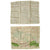 Original British WWII Royal Air Force Silk Evasion Map Lot - Set of 5 Original Items