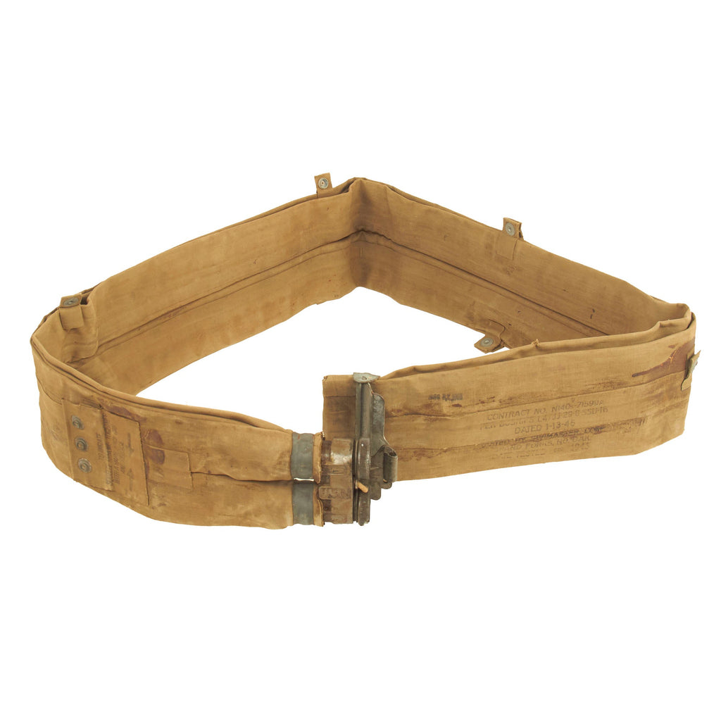 Original U.S. WWII M1926 D-Day Inflatable Flotation Belt Life Preserver by Hood Rubber - Dated December 1945 Original Items