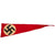 Original German WWII Long NSDAP Political National Pennant Flag - 24" x 92" Original Items