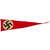 Original German WWII Long NSDAP Political National Pennant Flag - 24" x 92" Original Items