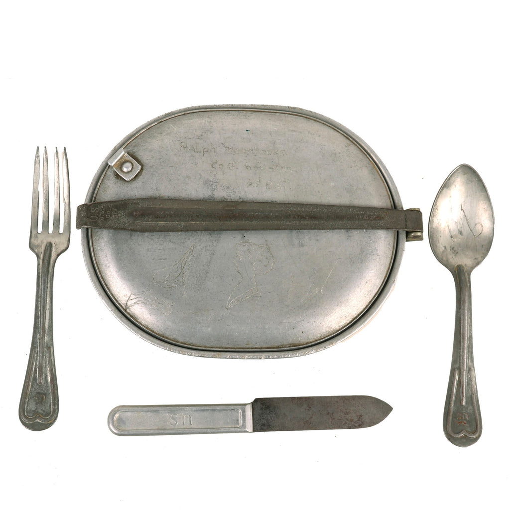 Original U.S. WWI Named M1910 Mess Kit Set Named to 604th Engineer Sapper Regiment Original Items