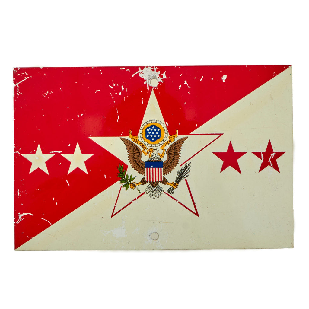 Original U.S. Vietnam War Era 1960’s United States Army Chief of Staff Vehicle Identification Plate Original Items