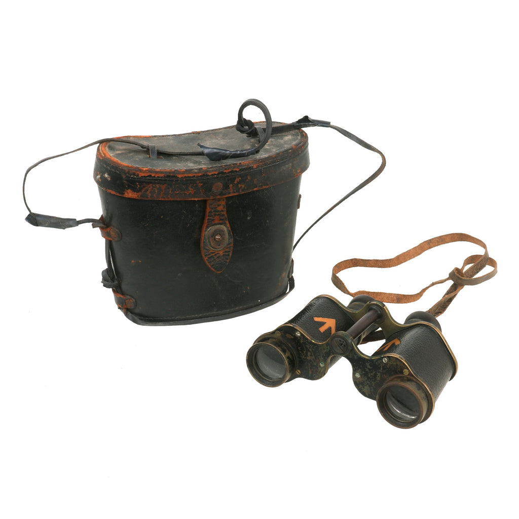 Original British WWI Officer’s 6x30 Binoculars in Case by Ross London - Serial 73960 Original Items