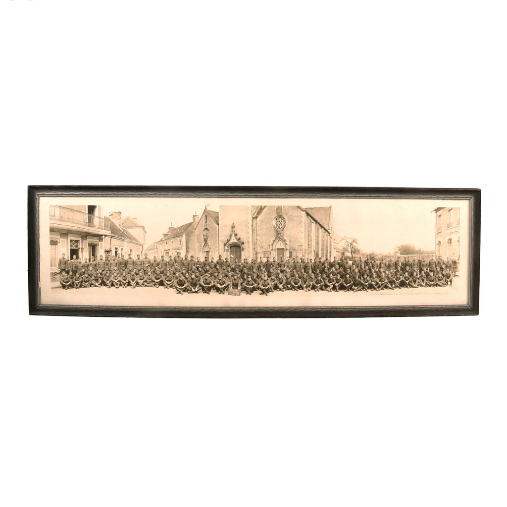 Original U.S. WWI Framed 29th Division Panoramic Yardlong with Medal of Honor Recipient & Seven DSC Recipients - No Glass - 11½ x 40½” Original Items