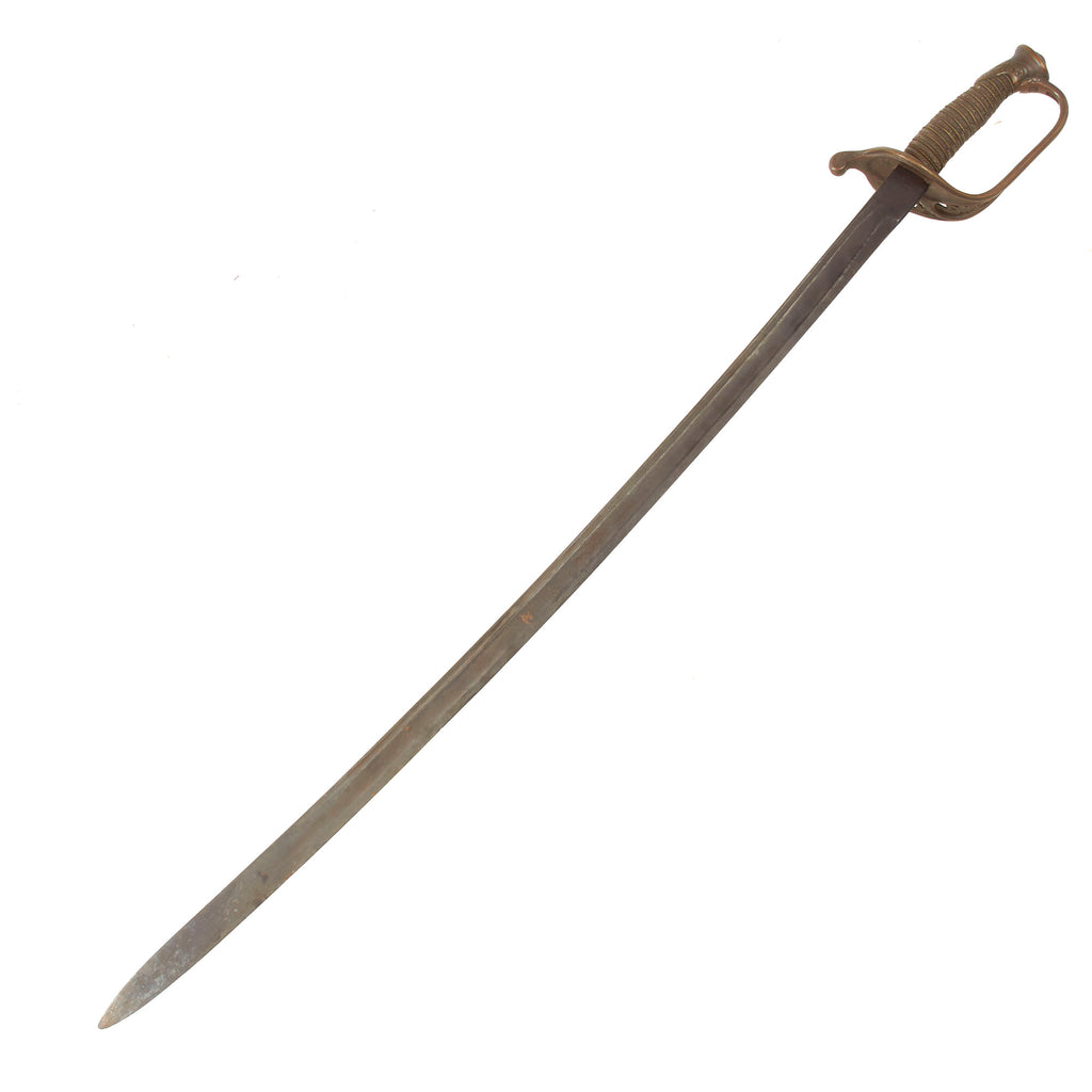 Original U.S. Civil War M1850 Foot Officer Sword with Wire-Wrapped Sharkskin Grip - Likely Imported Blade Original Items