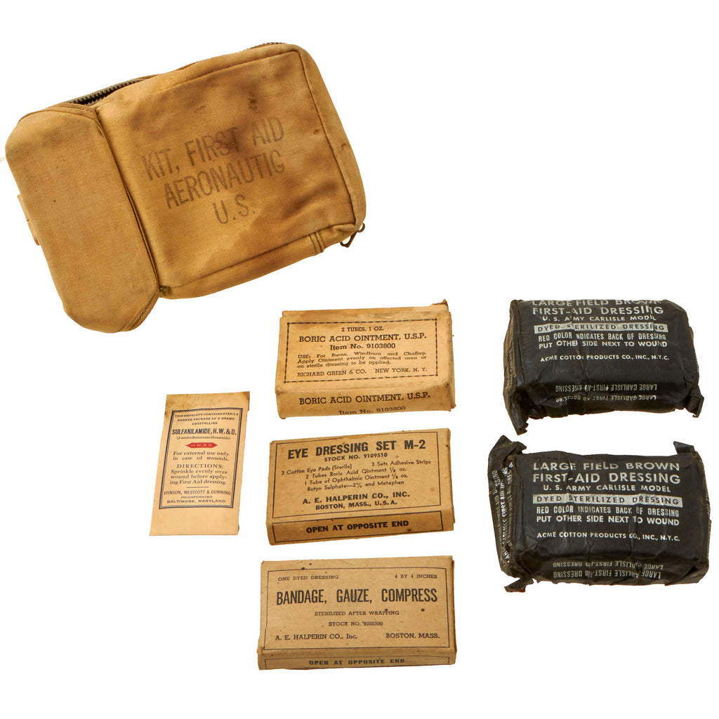 Original U.S. WWII Douglas C-47 Skytrain Aeronautic First Aid Kit Original Items