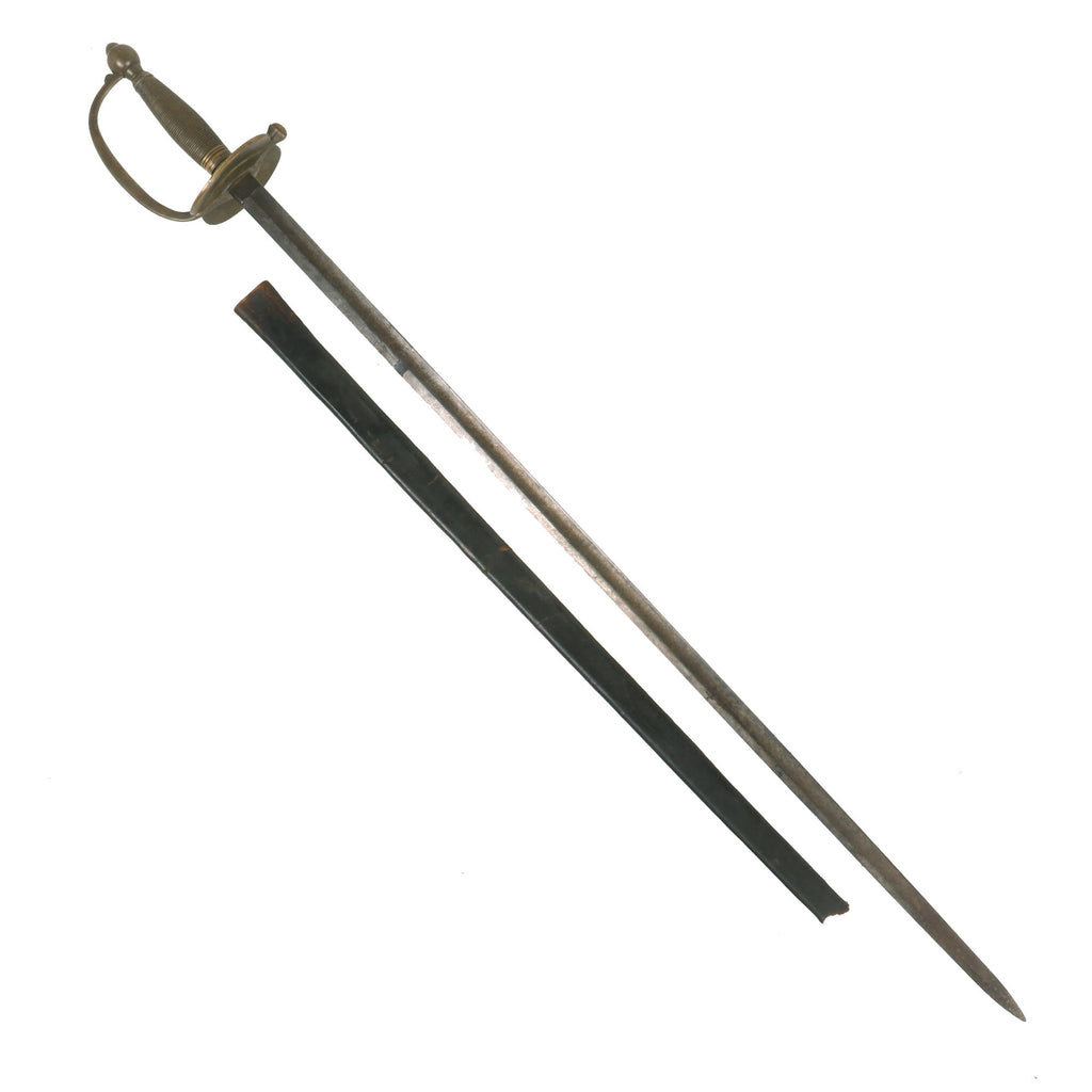 Original U.S. Civil War M-1840 Army NCO's Sword by Collins & Co. with Partial Leather Scabbard - Dated 1862 Original Items