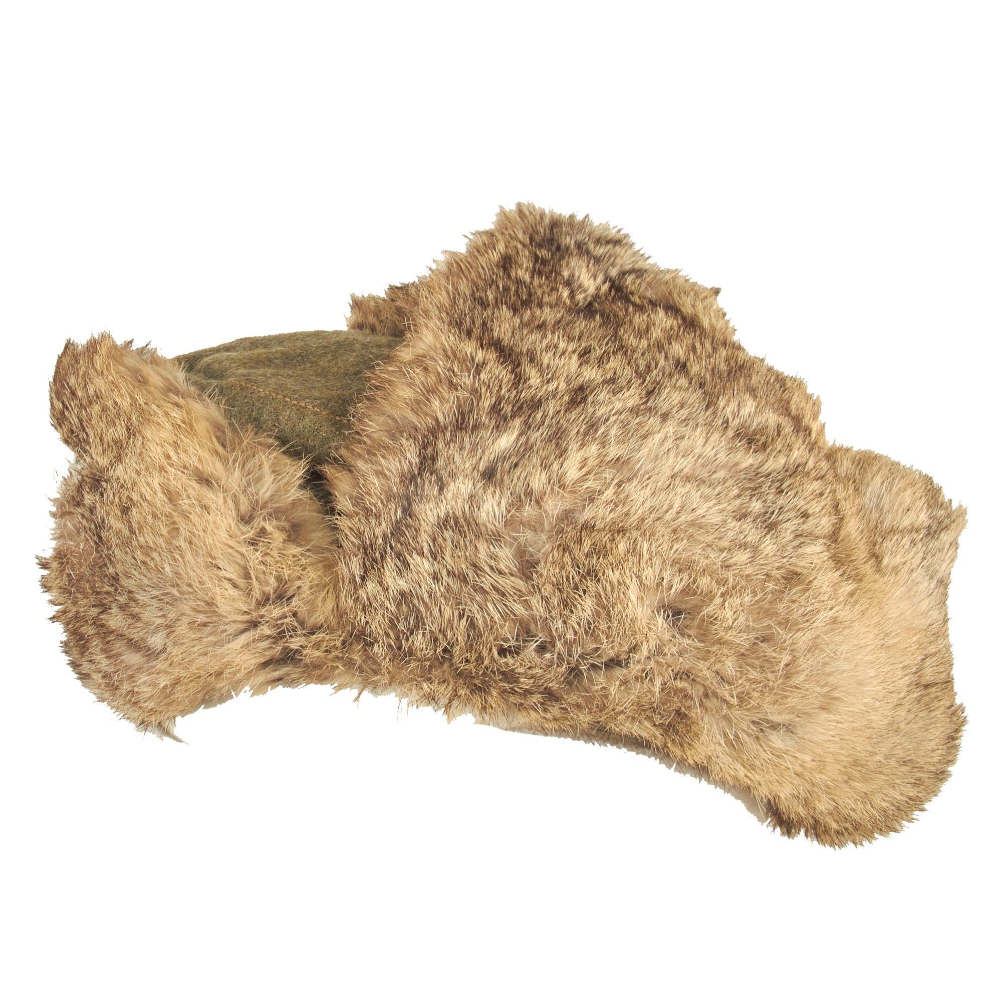 Wwii Rabbit Original German WWII Eastern Front Rabbit Fur Pelzmütze Winter Hat wit ...