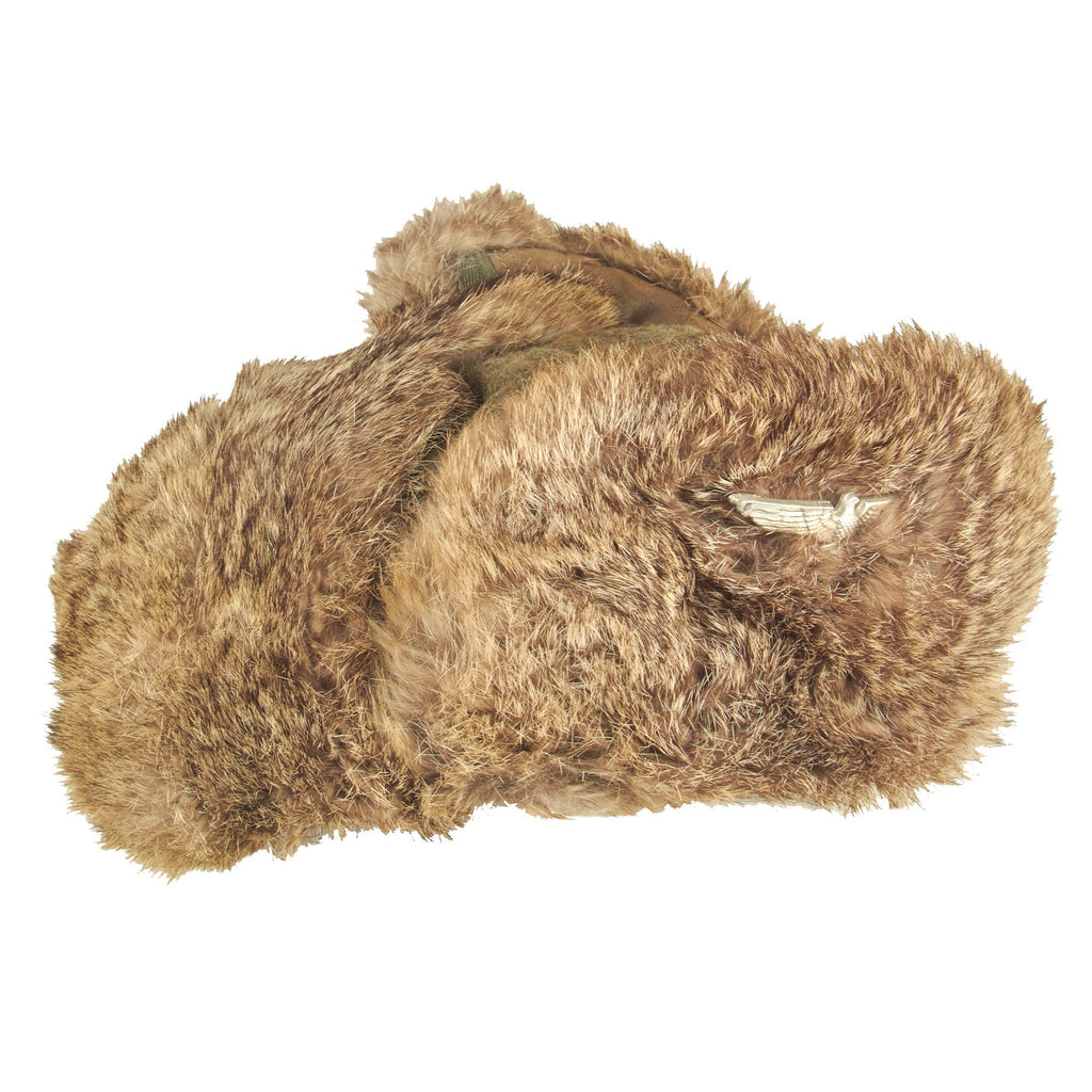 Wwii German Rabbit Original German WWII Eastern Front Rabbit Fur Pelzmütze Winter Hat wit ...