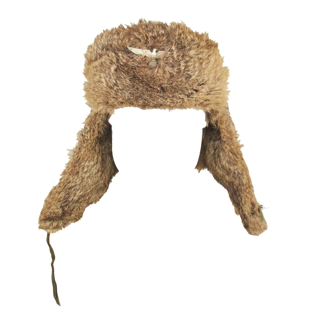Original German WWII Eastern Front Rabbit Fur Pelzmütze Winter Hat wit ...