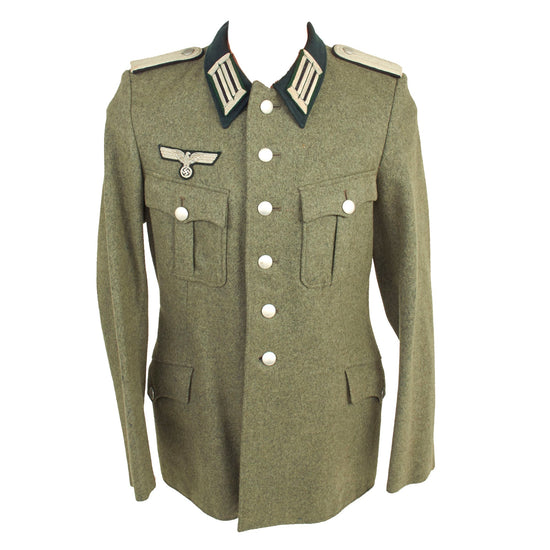 Original German WWII Heer Pioneer Combat Engineer Leutnant Officer's M36 Field Uniform Tunic Original Items