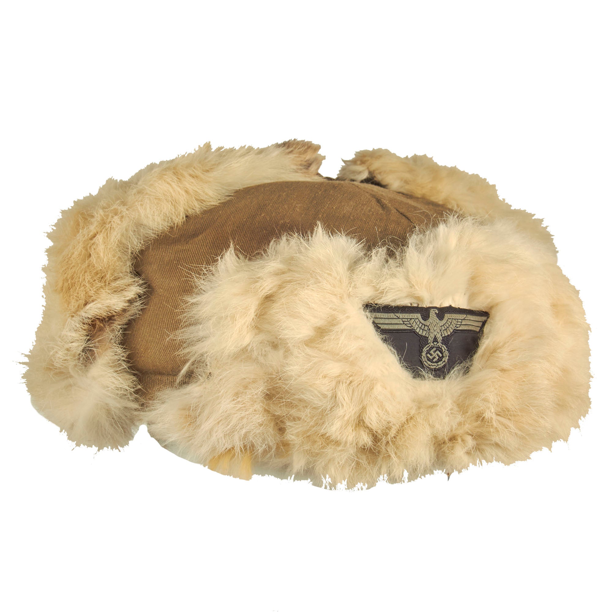 Original Experimental German WWII Rabbit Fur Winter Schutzmütze Panzer ...