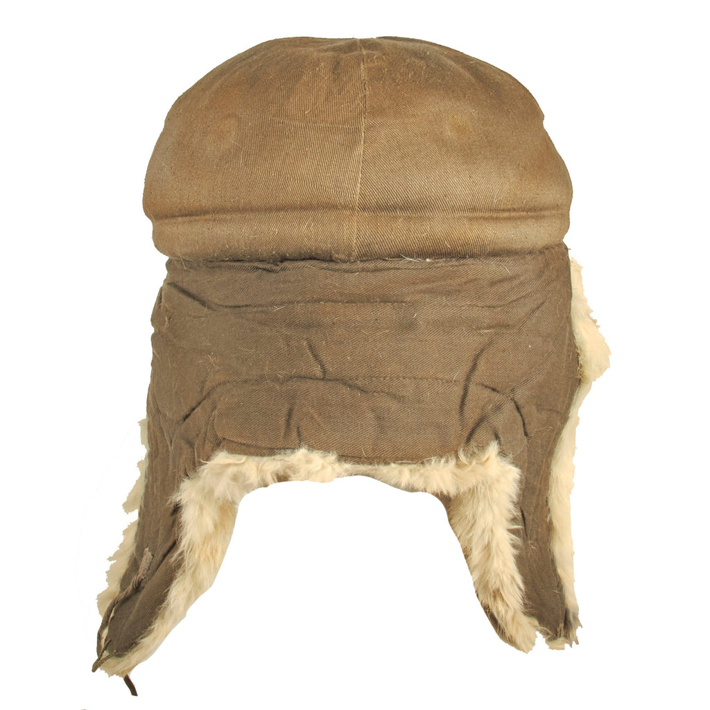 Original Experimental German WWII Rabbit Fur Winter Schutzmütze Panzer ...