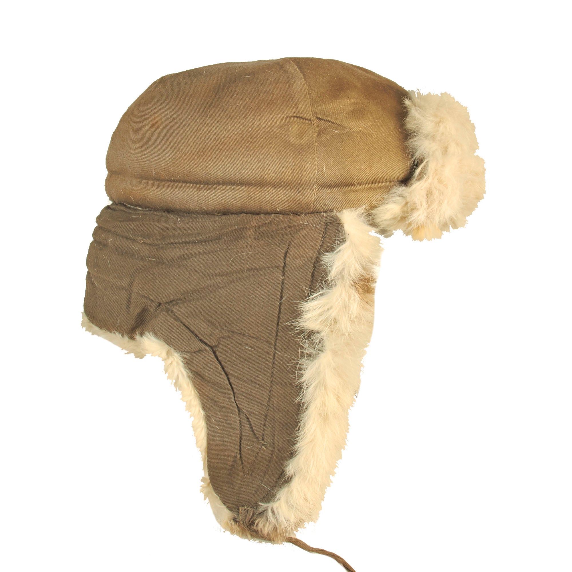 Original Experimental German WWII Rabbit Fur Winter Schutzmütze Panzer ...