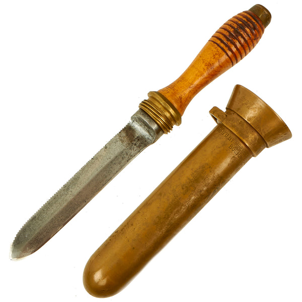Original U.S. WWII Morse Diving Equipment MK 5 Deep Sea Dive Knife wit