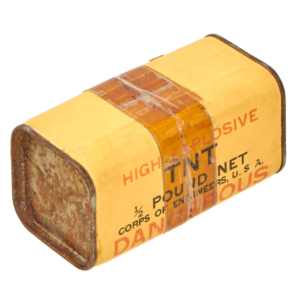Original U.S. WWII Corps of Engineers High Explosive TNT 1/2 Pound Block - INERT Original Items