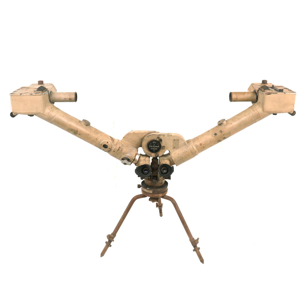 Original German WWII Panzer Tank Entfernungsmesser Stereoscopic Rangefinder EM 0.9 mR & Tripod by Carl Zeiss - Afrika Korps Original Items