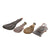 Original U.S. or British War of 1812 Era Shot Bags of Leather & Corduroy with Irish Stoppers - Lot of Four Original Items