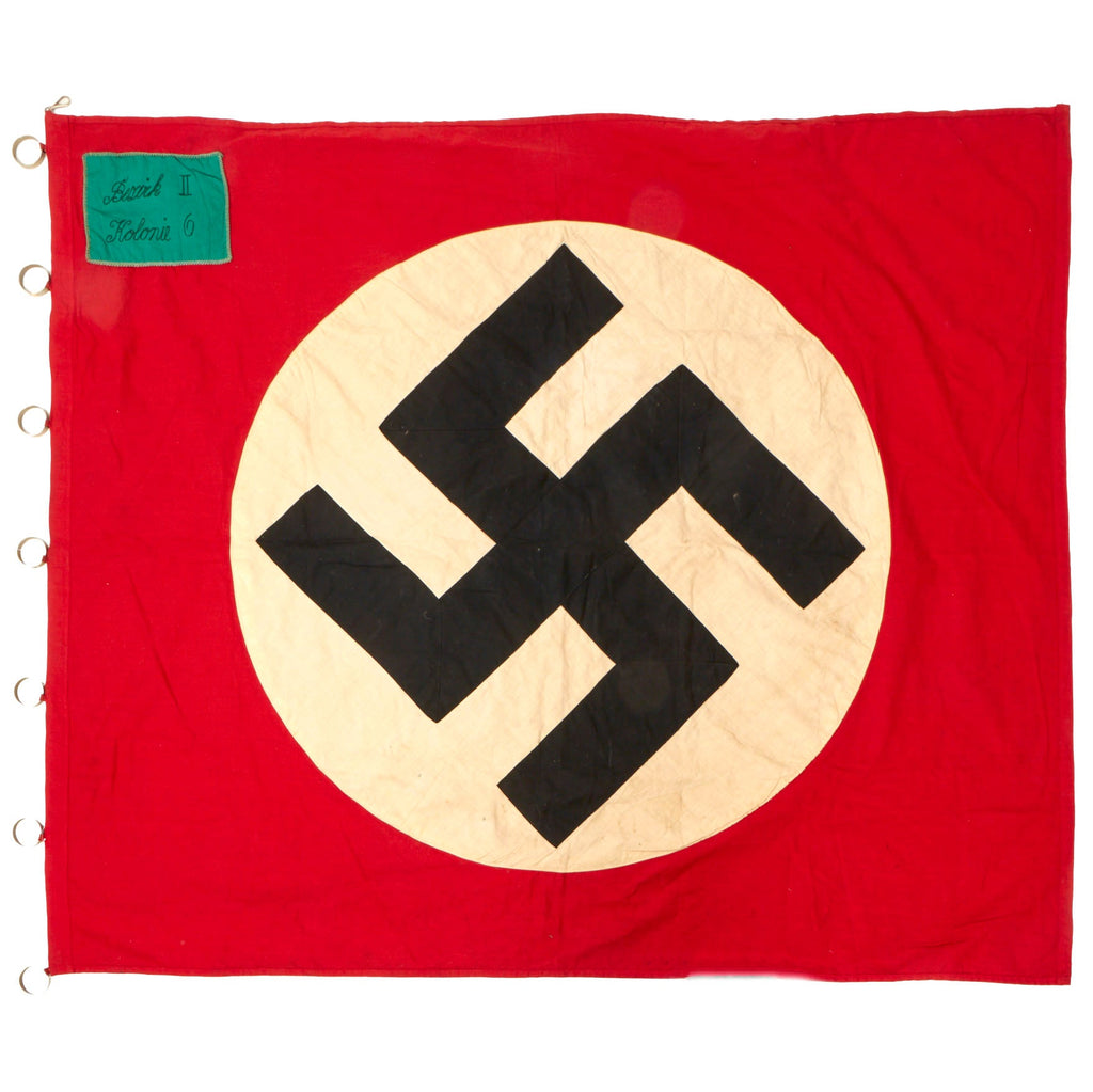 Original German WWII USGI Captured & Signed Association of Allotment Gardeners Flag from Nürnberg - 46" x 54" Original Items