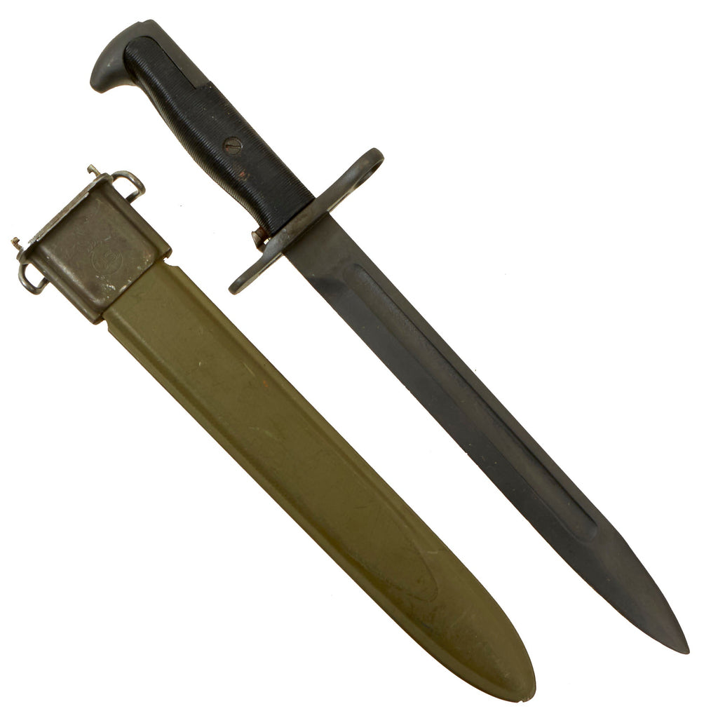 Original U.S. WWII M1 Garand 10 inch Bayonet by PAL with M7 Scabbard Original Items