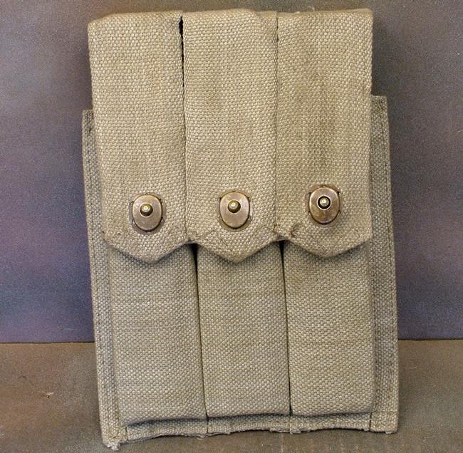 Thompson SMG 3 Cell 30 Round Magazine Pouch: Closeout Special New Made Items