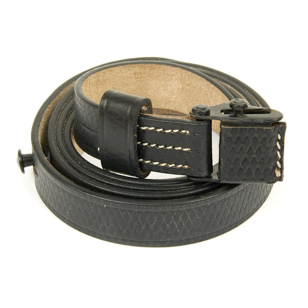 German WWII MP 40 SMG Black Leather Sling New Made Items