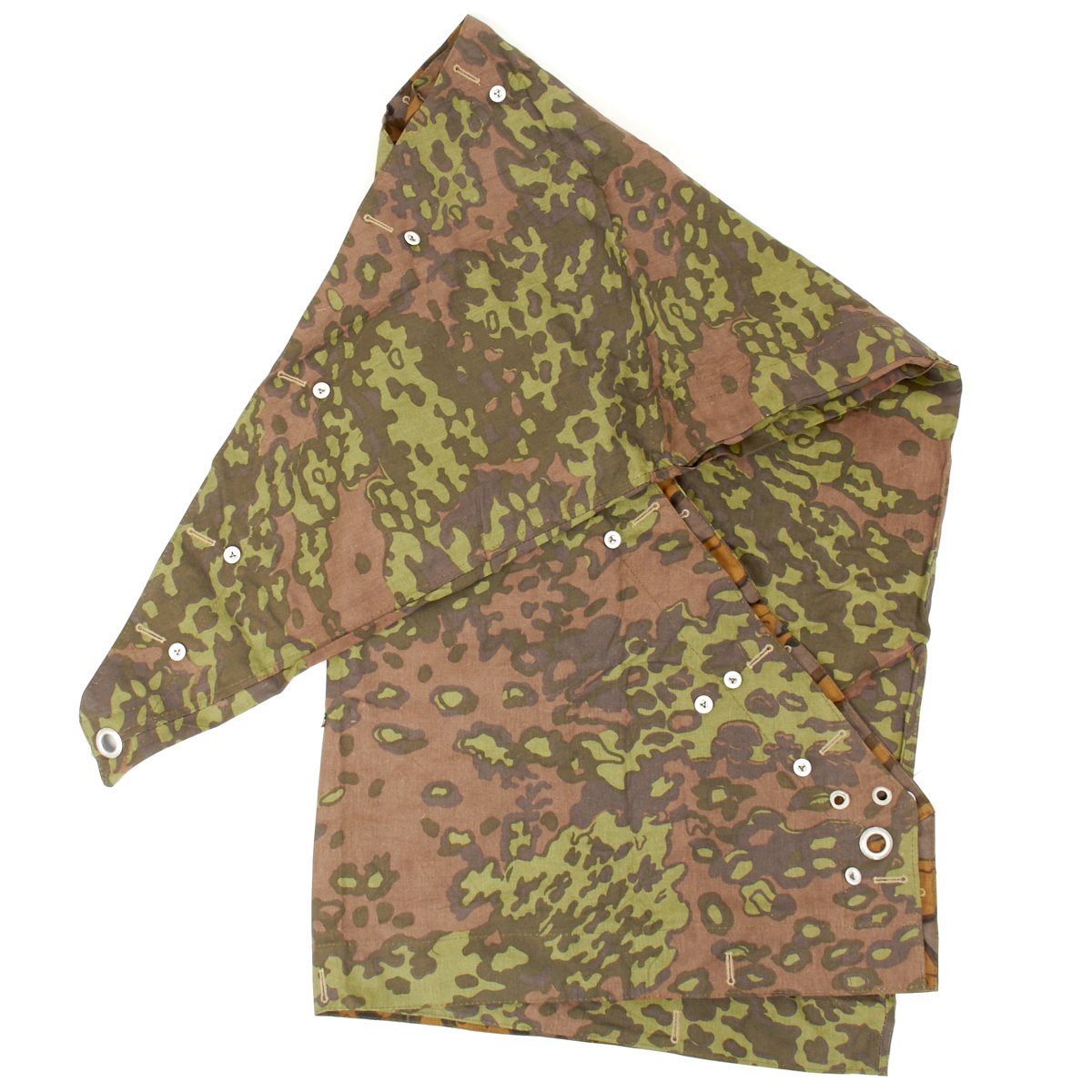 German WWII Tent Quarter Zeltbahn Oak Pattern Camouflage Reversible ...