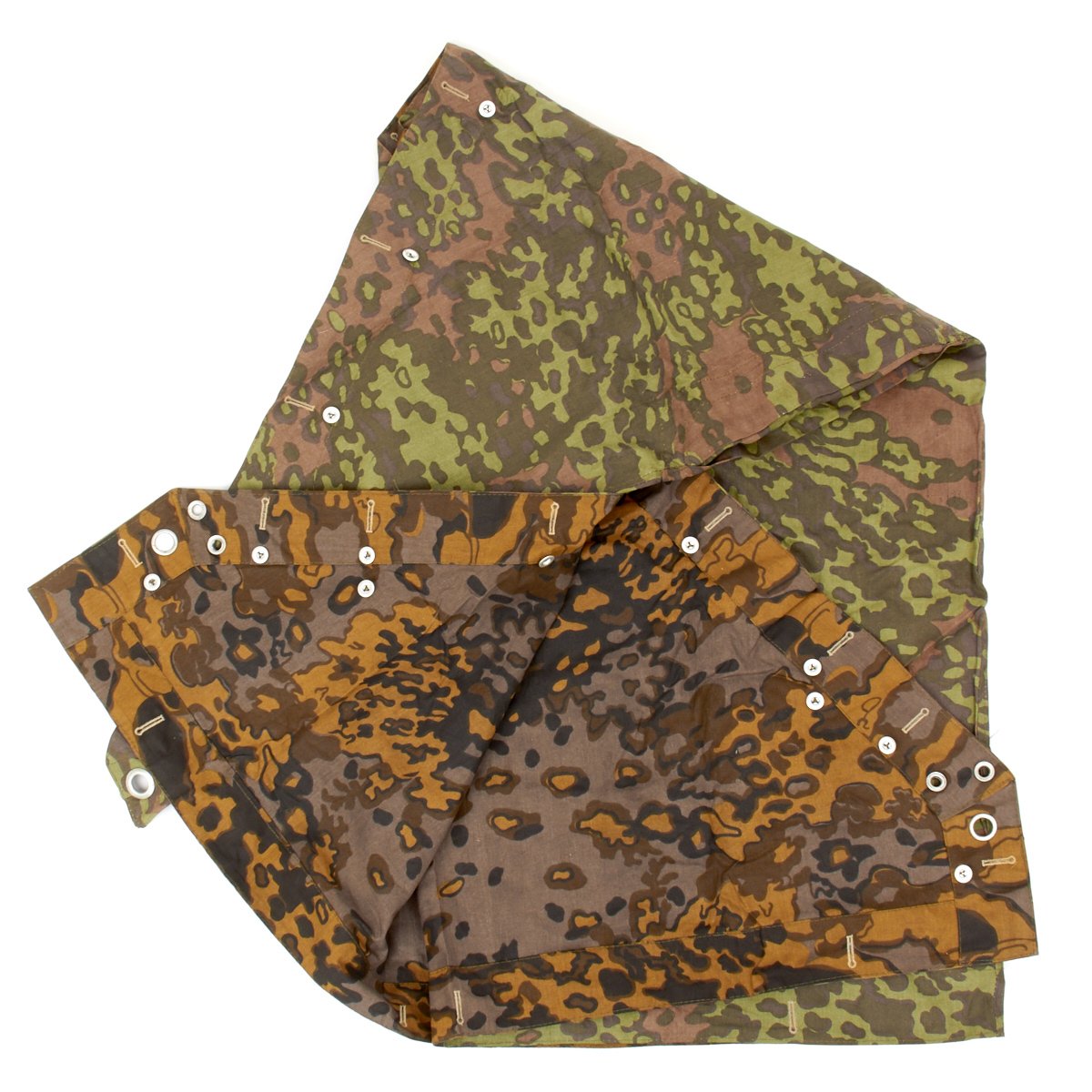 German WWII Tent Quarter Zeltbahn Oak Pattern Camouflage Reversible ...