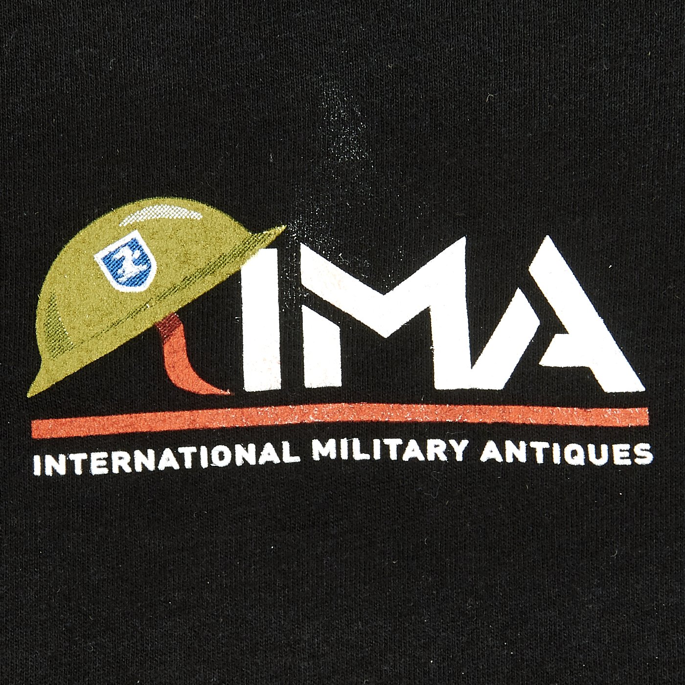 IMA Classic Logo Black Cotton T-Shirt – International Military Antiques