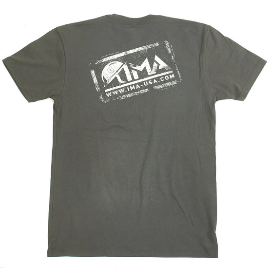 IMA Stamp Logo Gunmetal Cotton T-Shirt New Made Items