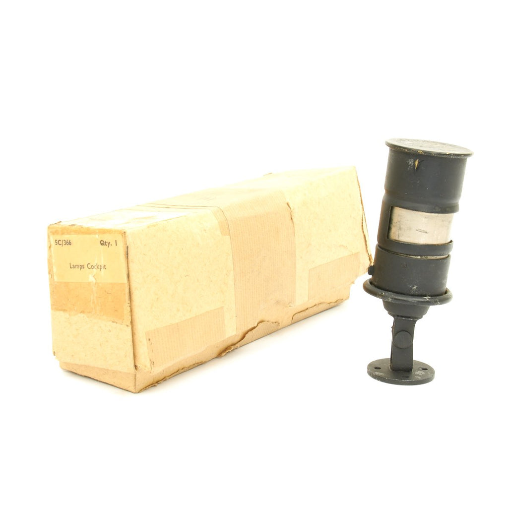 Original British WWII Supermarine Spitfire Aircraft Brass Mk2 Cockpit Lamp 5C/366 with Box- Battle of Britain Original Items