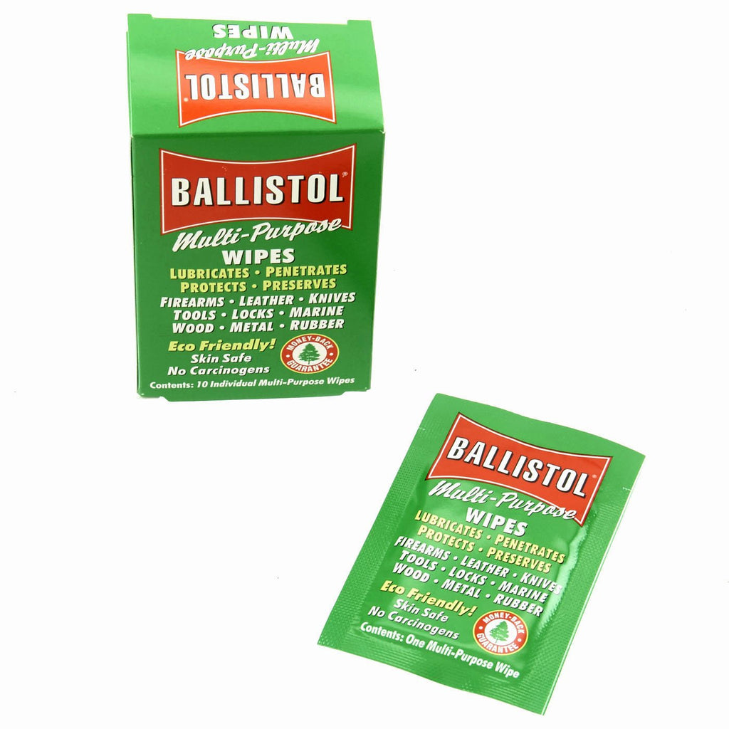 Ballistol Multi-Purpose Cleaning and Lubricating Gun Wipes Pack of 10 - Antique Gun Oil International Military Antiques