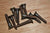 British 19th Century Set of 10 Large Wood Screws Original Items
