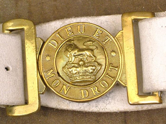 British Victorian White Buff Belt and Buckle
