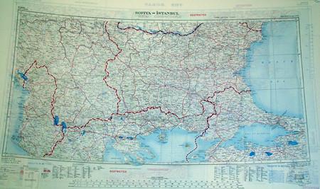 Silk Escape & Evasion Map (WW2 Era): Crete, Greek Islands/Bulgaria, Istanbul Original Items