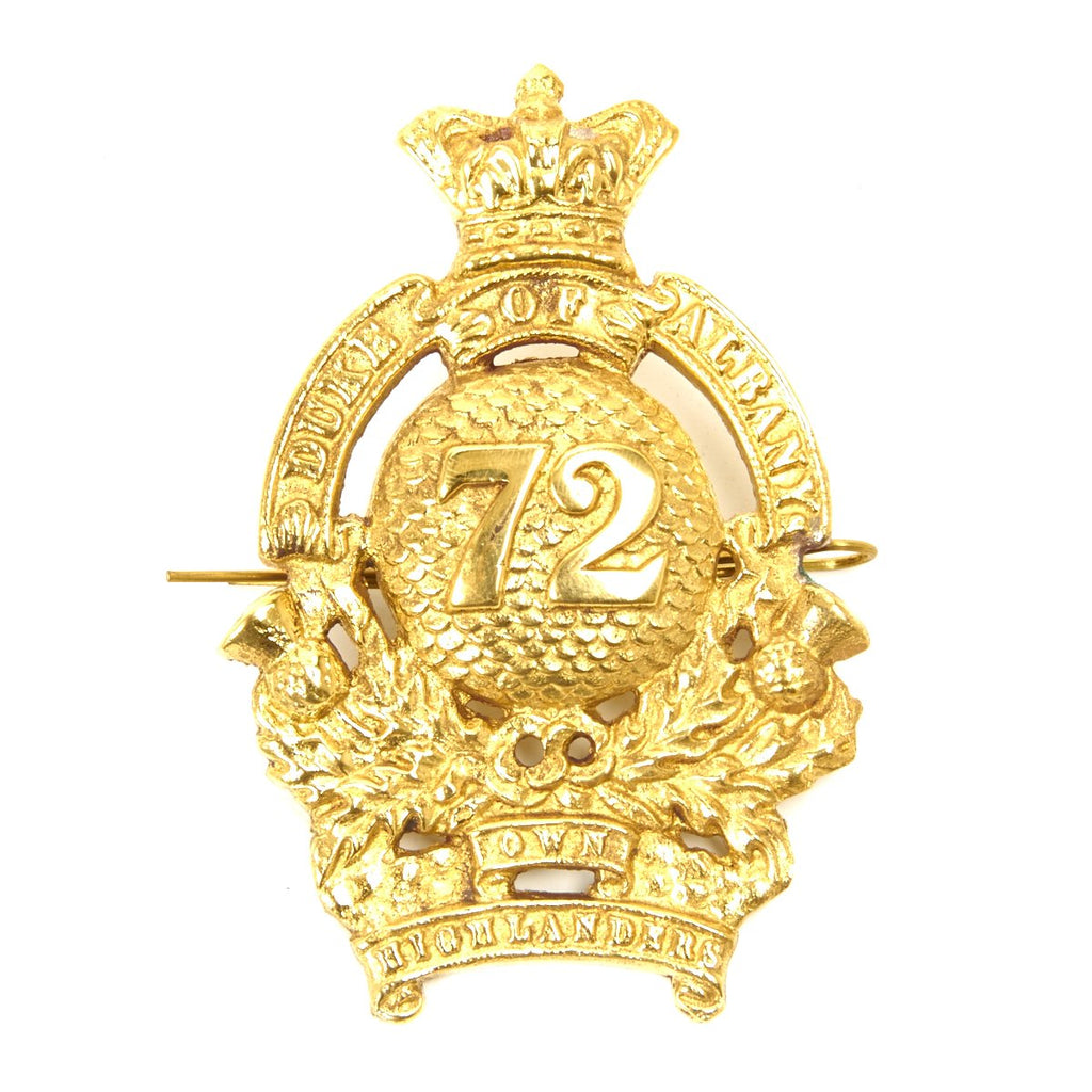 British 72nd Regiment Cap Badge New Made Items