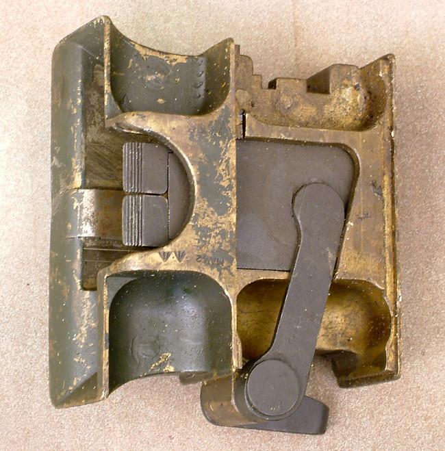 British Vickers Medium Machine Gun Brass with Steel Strip Feed Block Original Items