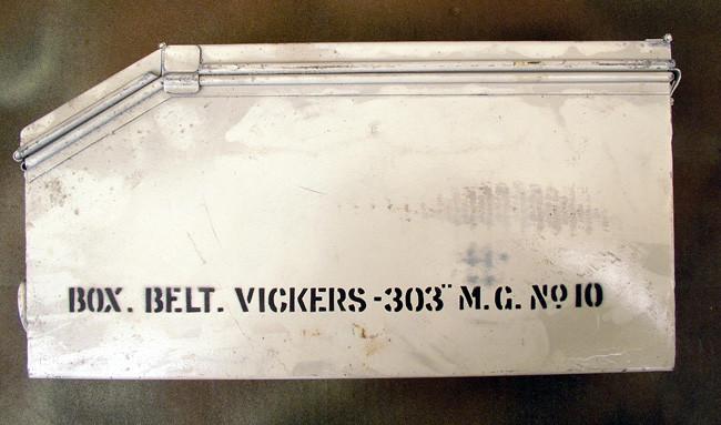 British Vickers MMG Steel Ammunition Can: White Original Items