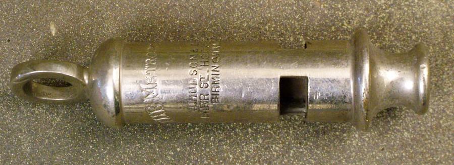 British Bobby Police Whistle: Original Victorian Era (Metropolitan) Original Items