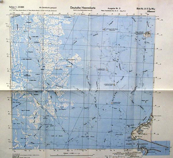 German WWII Dated Combat Map of Italy: Paper Original Items